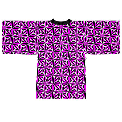 Desert Flowers in Pink Kimono Robe – Where Comfort Meets Native Grace