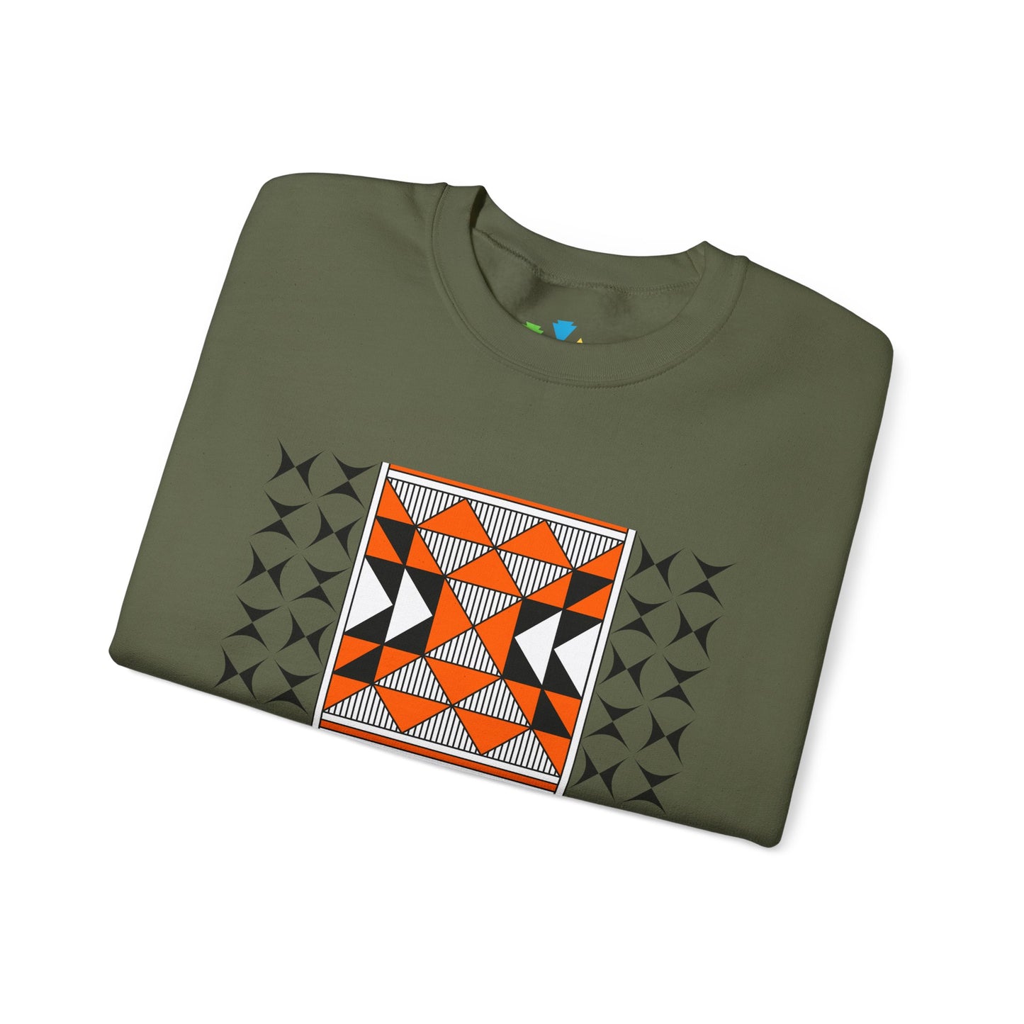 Sacred Mountains in Orange Unisex Sweatshirt