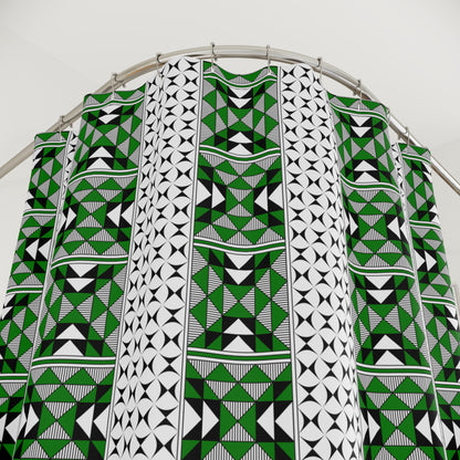 Southwest Mountains in Green Shower Curtains