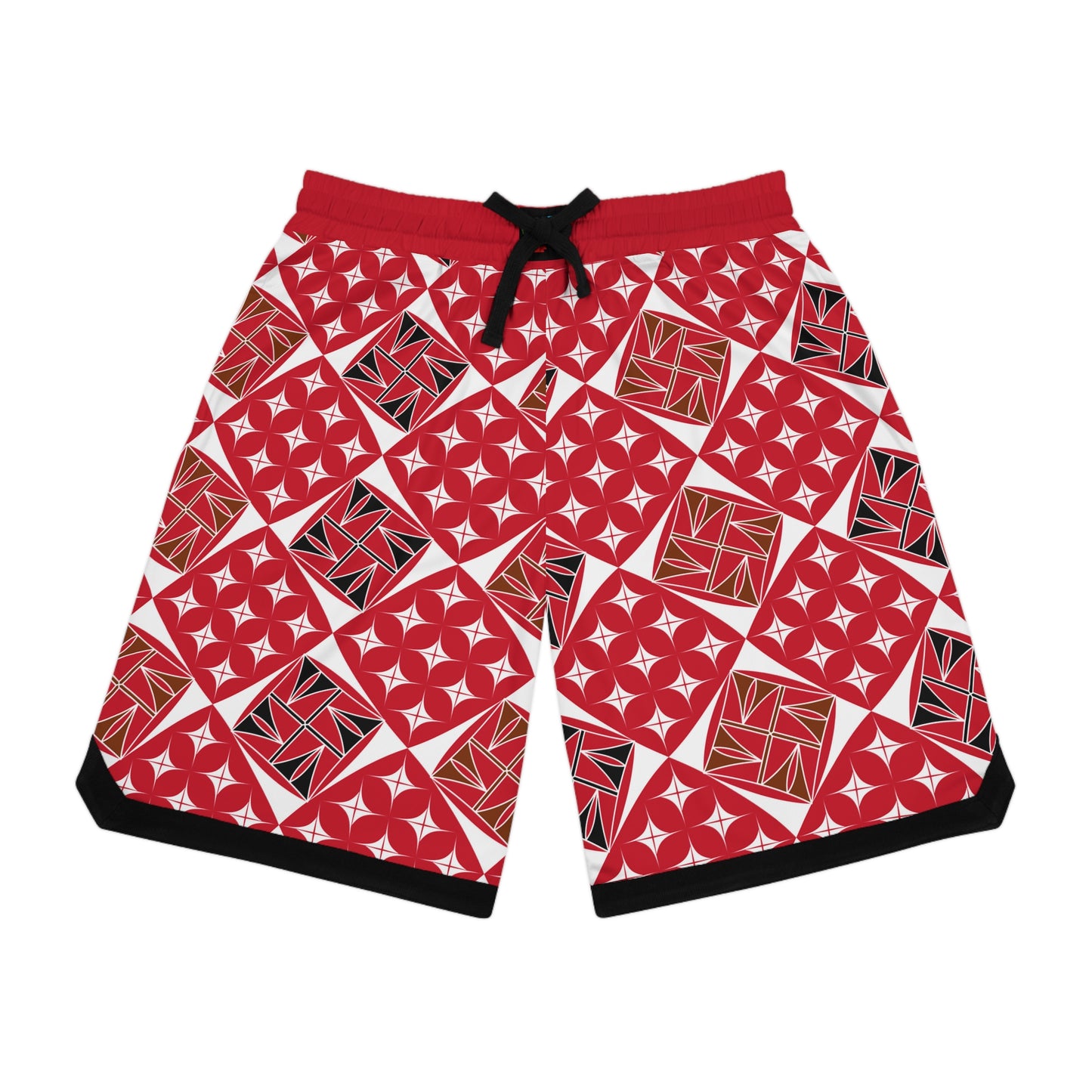 Sacred Universe in Red Basketball Rib Shorts