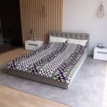 Sun and Rain in Purple Microfiber Duvet Cover