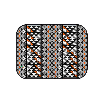 Sun and Rain in Orange Car Mats (Set of 4)