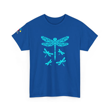 Native Dragonfly in Teal Gildan Unisex Tee