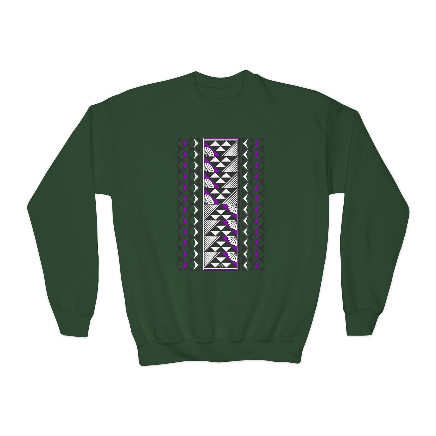 Rain and Sun in Purple Youth Crewneck Sweatshirt