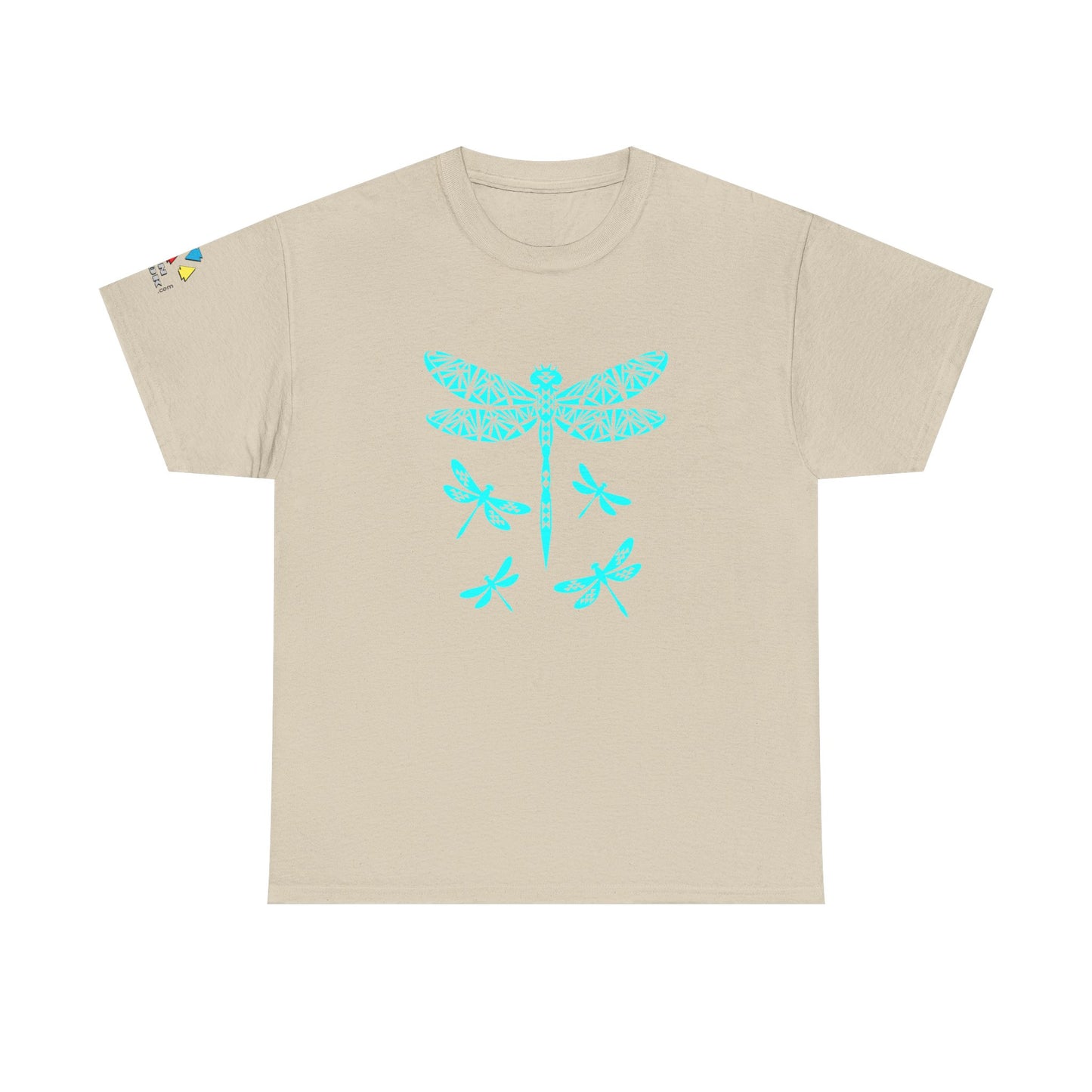 Native Dragonfly in Teal Gildan Unisex Tee