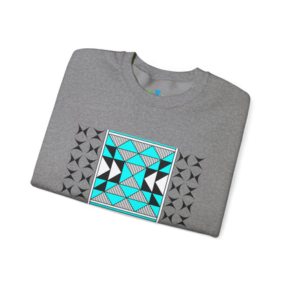 Sacred Mountains in Turquoise Unisex Sweatshirt