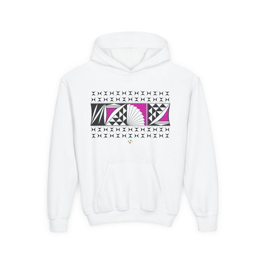 Pink Southwest Sunrise Youth Heavy Blend Hooded Sweatshirt