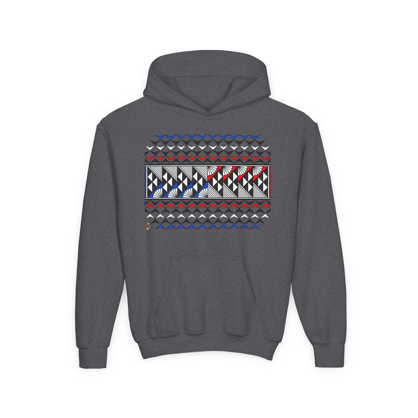 Red/White/Blue Rain and Sun Youth Heavy Blend Hooded Sweatshirt