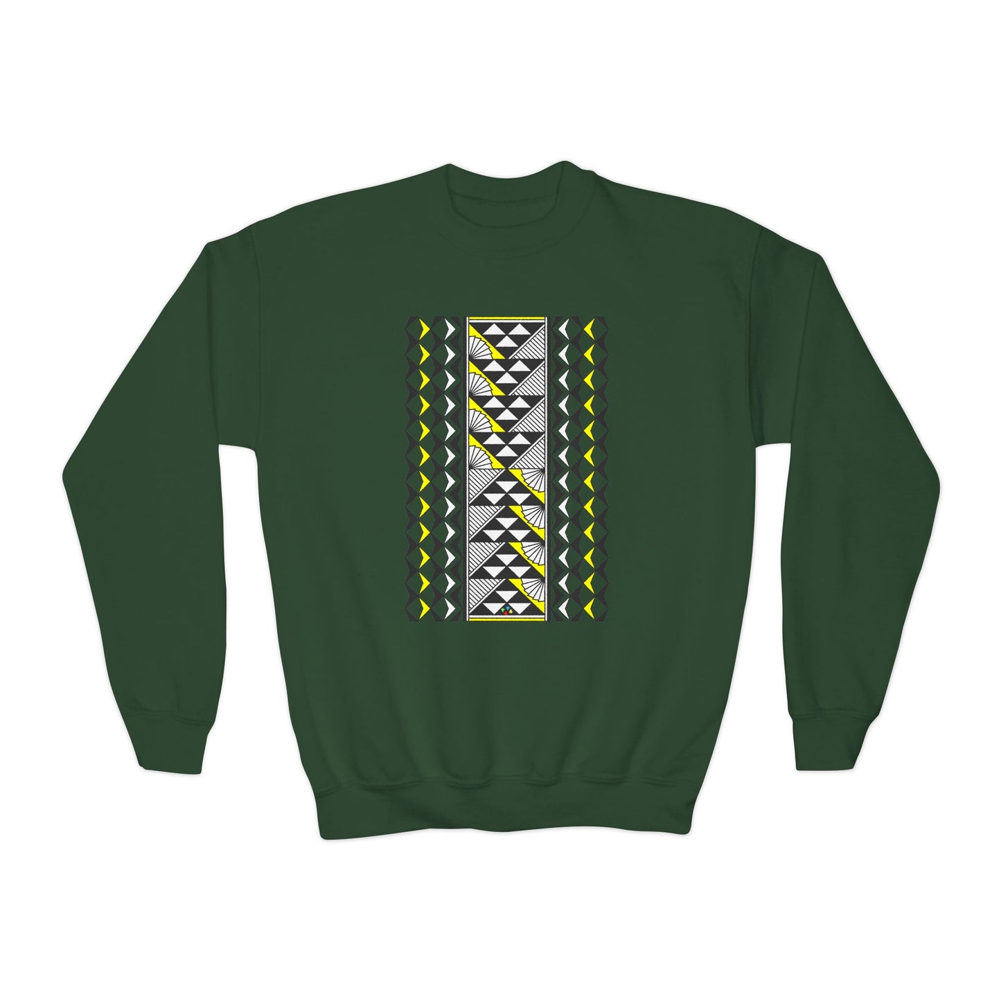 Rain and Sun in Yellow Youth Crewneck Sweatshirt