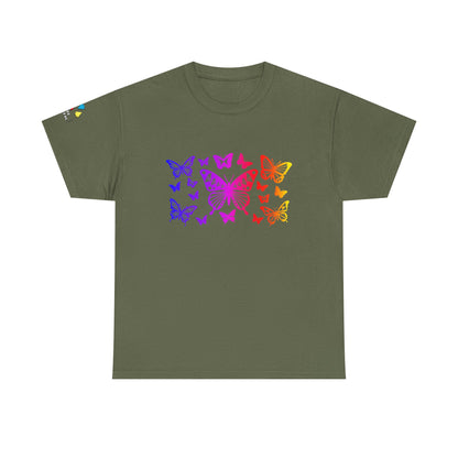 Rainbow Butterfly Dance Gildan Unisex Tee