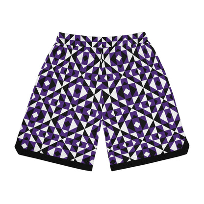 Purple Sacred Mountains Basketball Rib Shorts