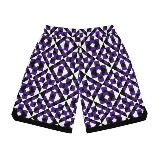 Purple Sacred Mountains Basketball Rib Shorts