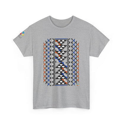 Sun and Rain in Orange/Blue Gildan Unisex Tee