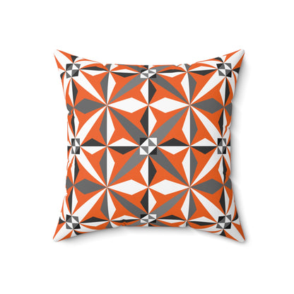 Morning Star in Orange Square Pillow