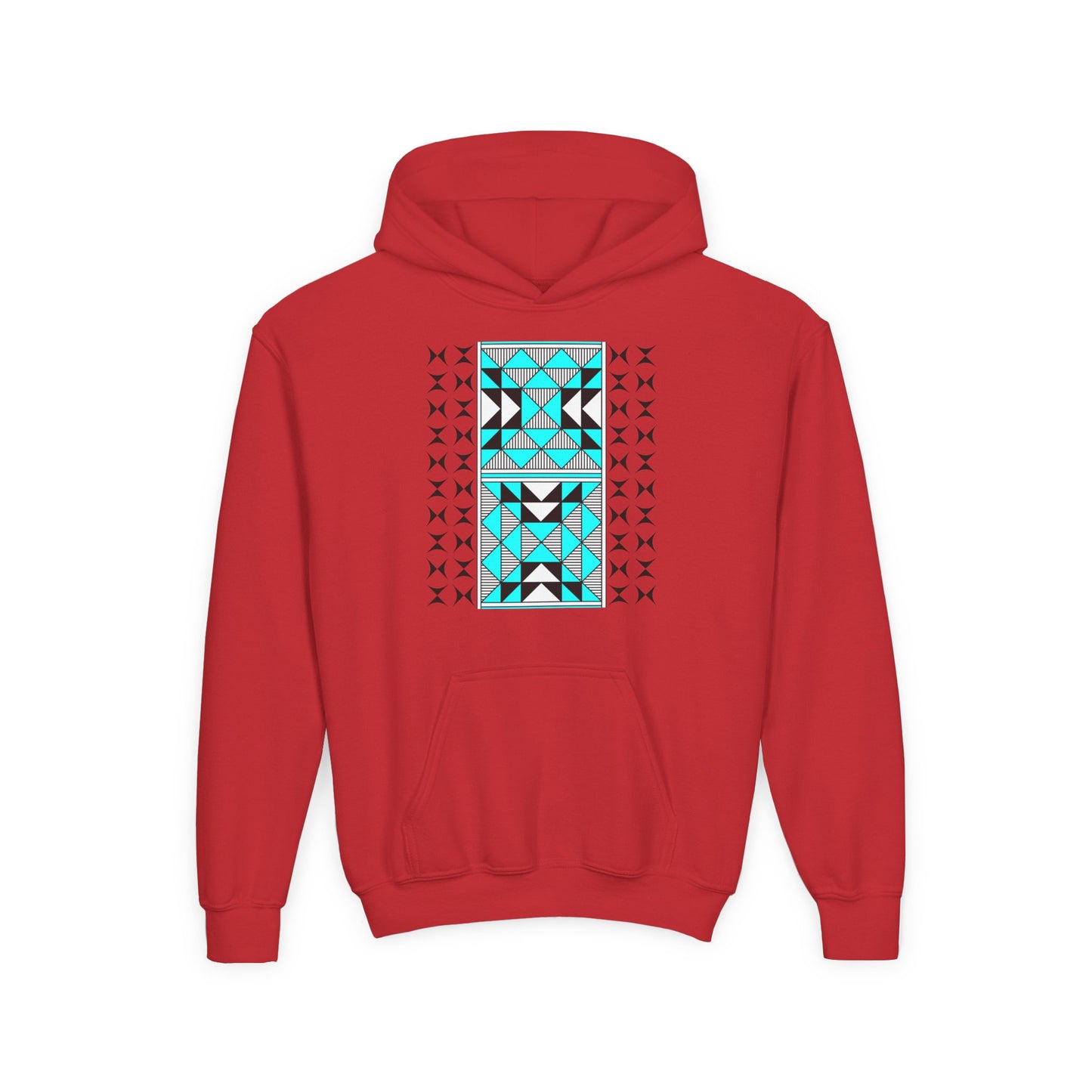 Sacred Mountains in Turquoise Youth Heavy Blend Hooded Sweatshirt