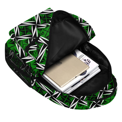 Sacred Winds in Green Backpack