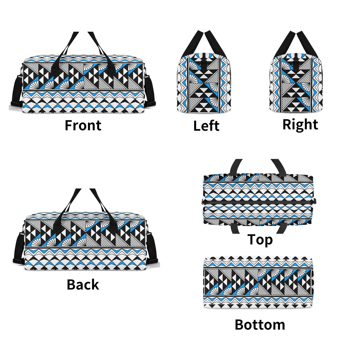 Sun and Rain in Sky Blue Duffel Bag