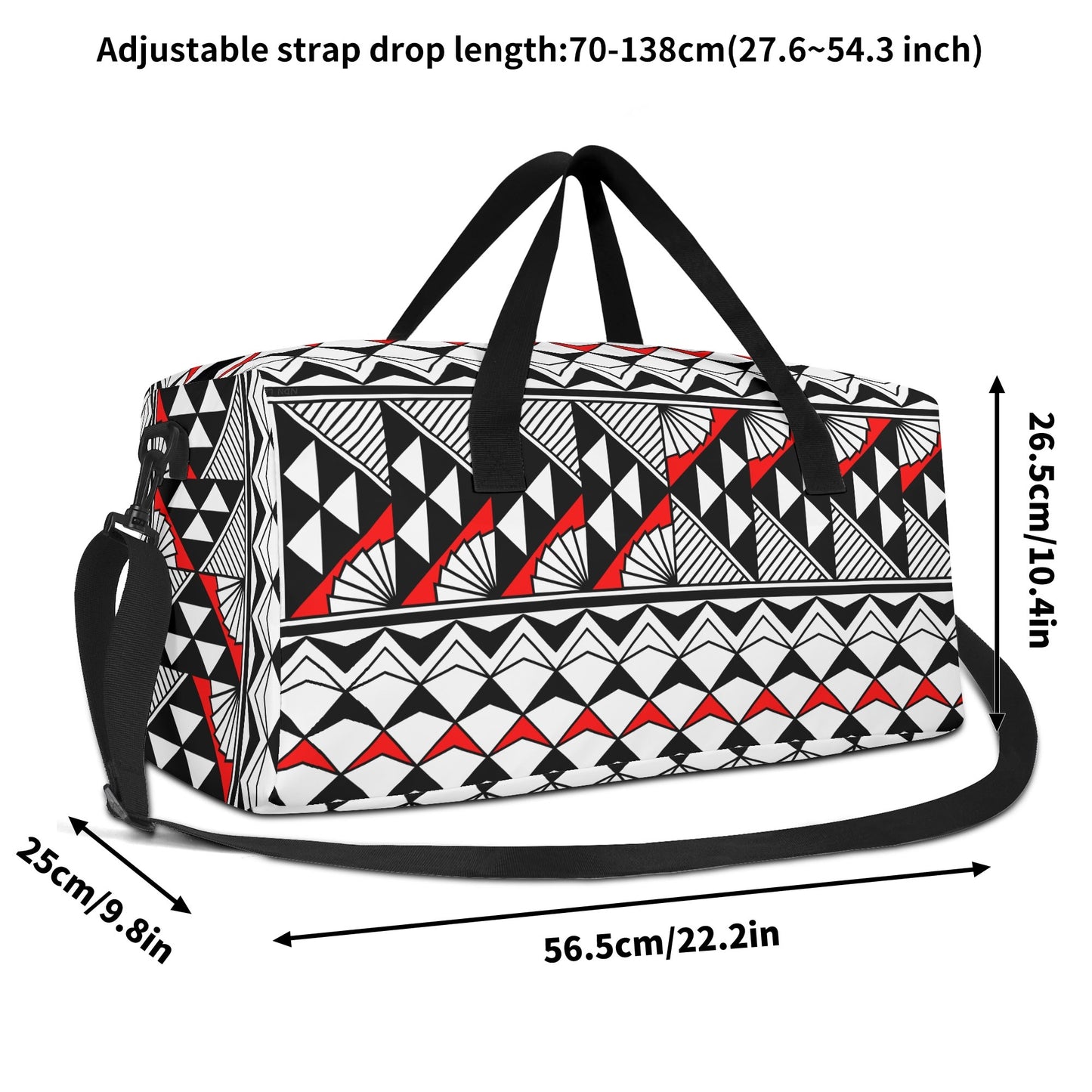 Sun and Rain in Red Duffle Bag