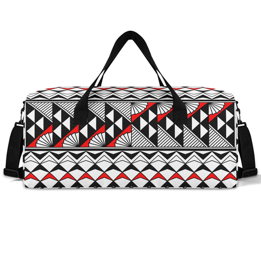 Sun and Rain in Red Duffle Bag