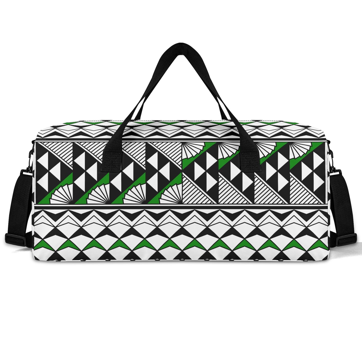 Sun and Rain in Green Duffle Bag