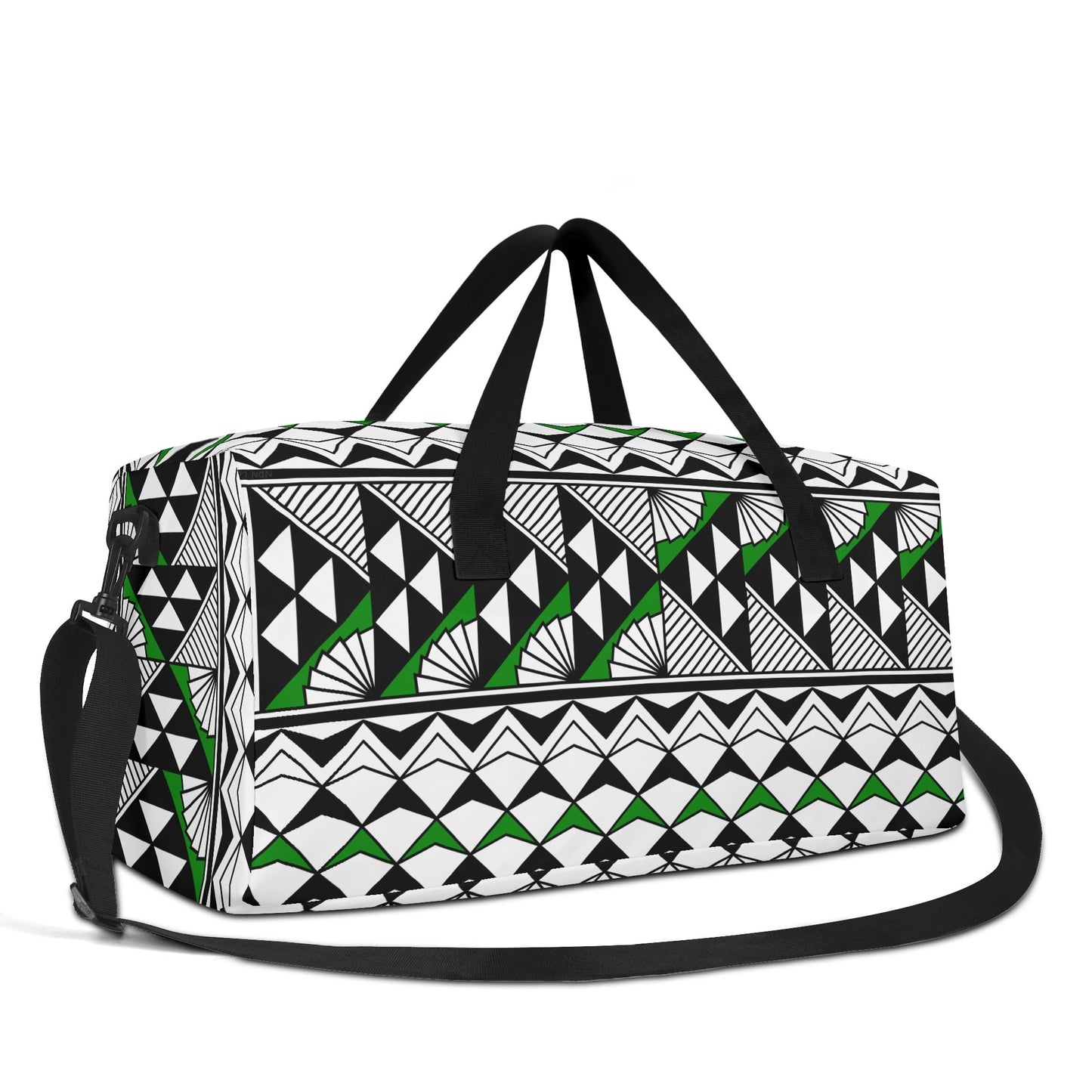 Sun and Rain in Green Duffle Bag
