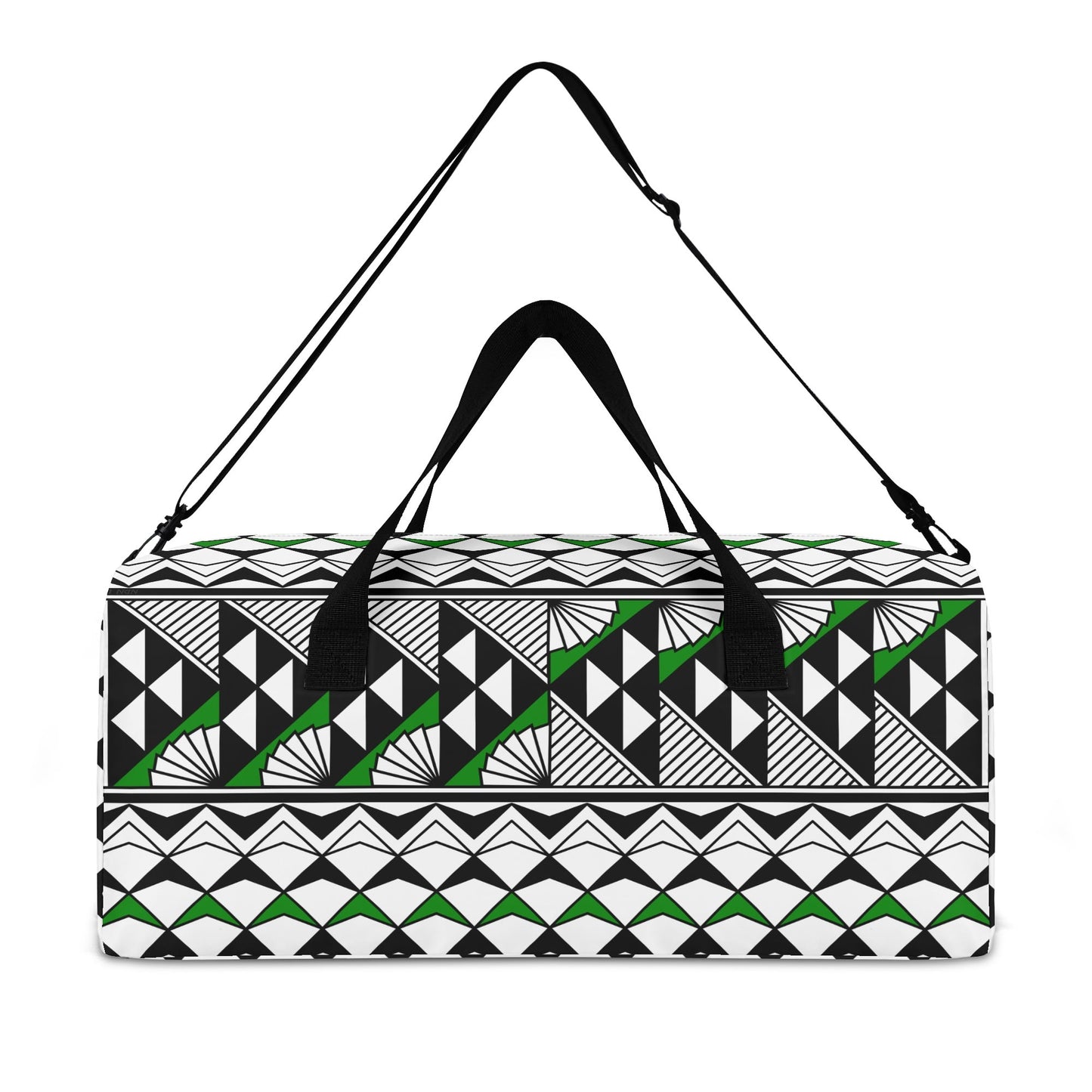 Sun and Rain in Green Duffle Bag