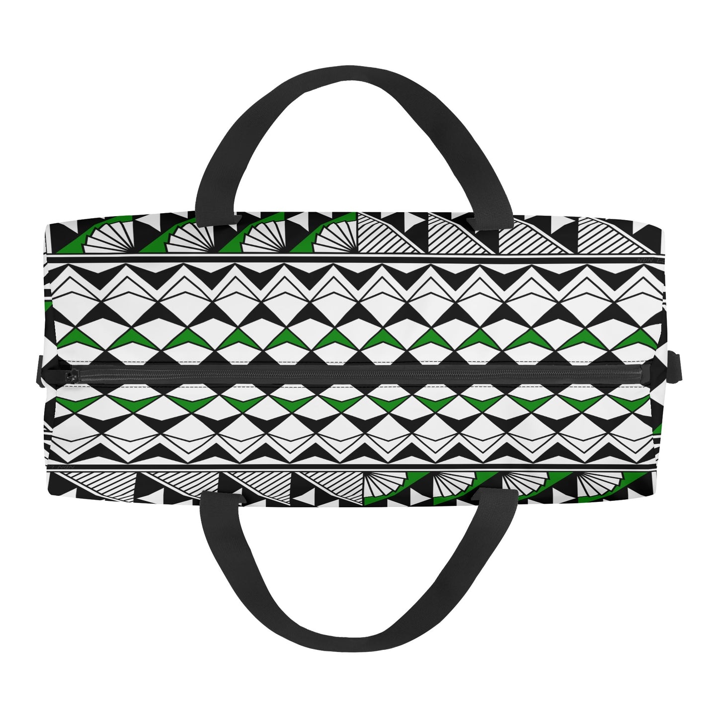 Sun and Rain in Green Duffle Bag