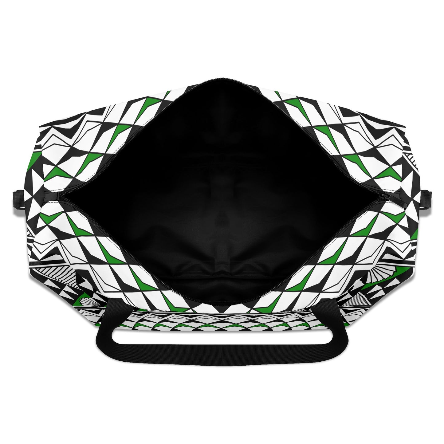 Sun and Rain in Green Duffle Bag