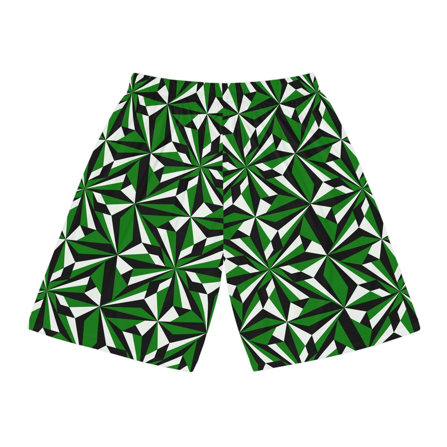 Desert Flowers in Green Basketball Shorts