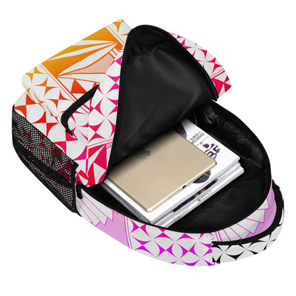 Rainbow Sunrise on White Backpack