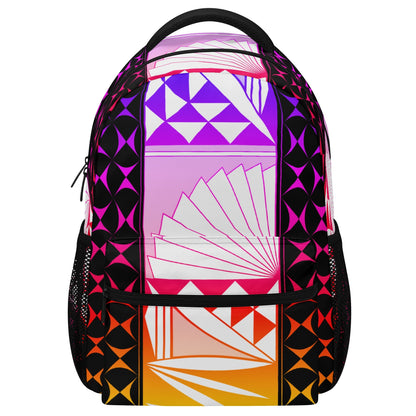 Rainbow Sunrise on Black Backpack