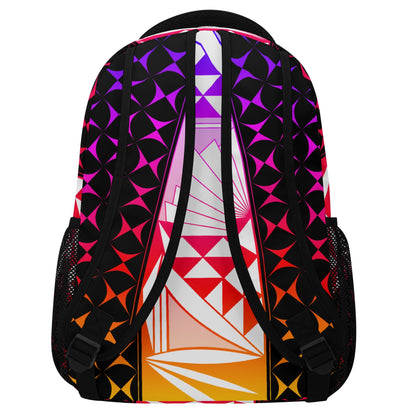 Rainbow Sunrise on Black Backpack