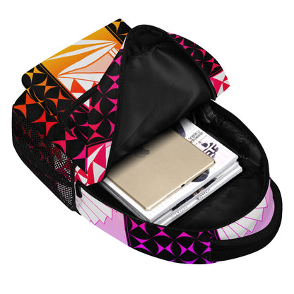 Rainbow Sunrise on Black Backpack