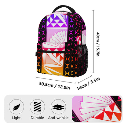 Rainbow Sunrise on Black Backpack