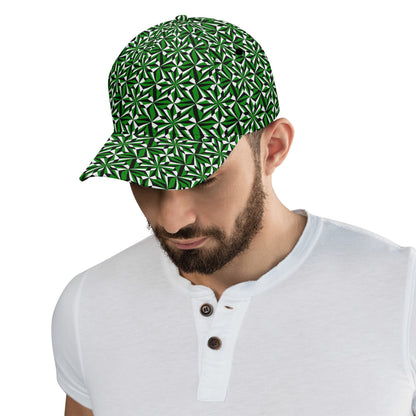 Desert Flower in Green Baseball Cap