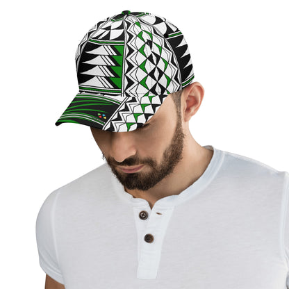 Blessed Feathers in Green Baseball Cap