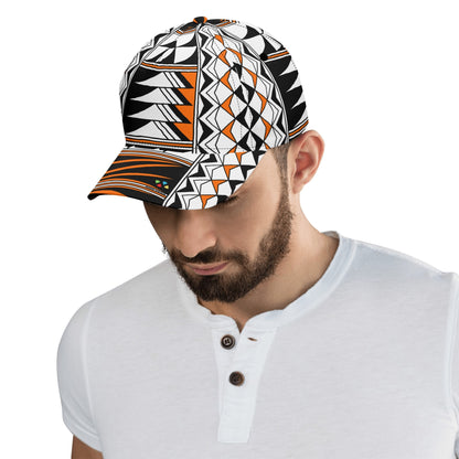 Blessed Feathers in Orange Baseball Cap