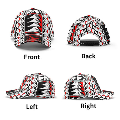 Blessed Feathers in Red Baseball Cap