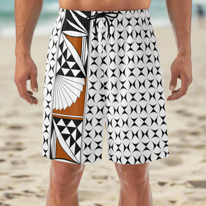 Southwest Sunrise in Rust Beach Shorts