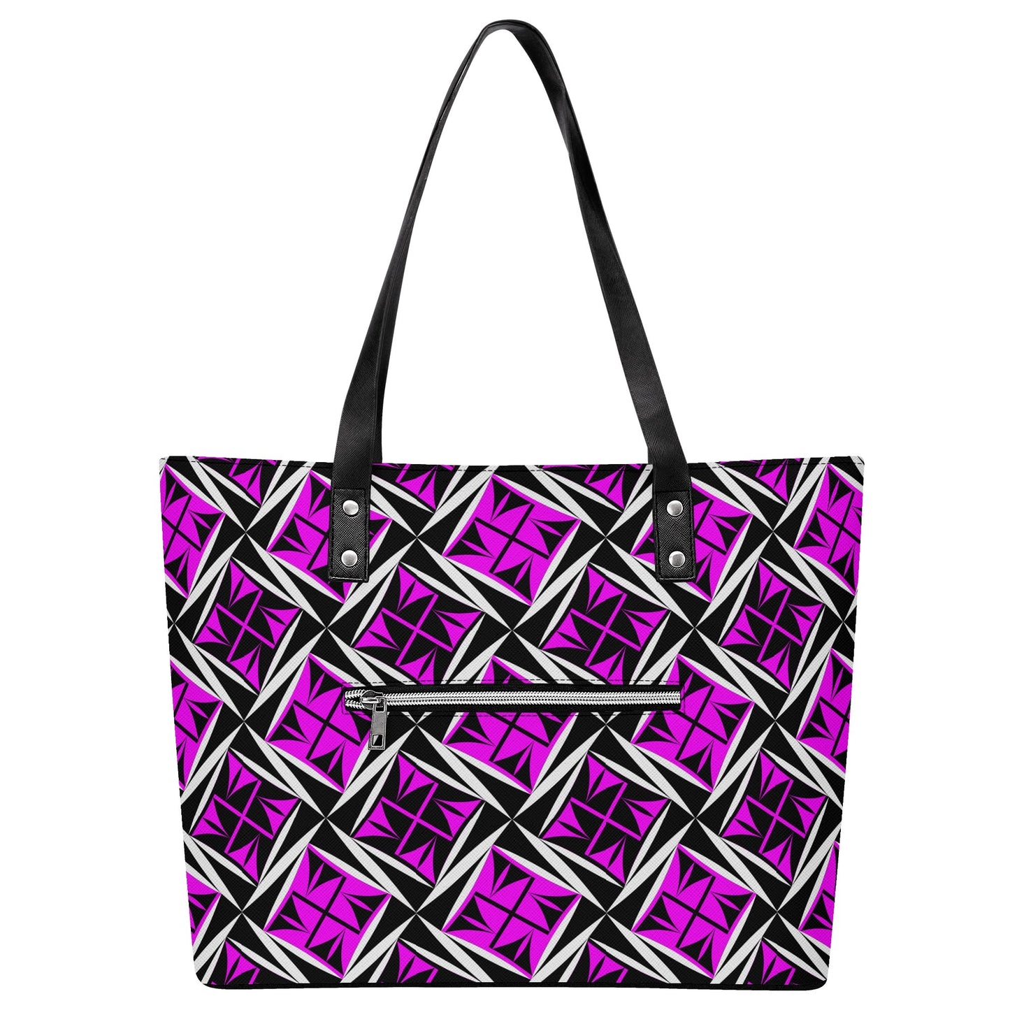 Sacred Winds in Pink Faux Leather Tote