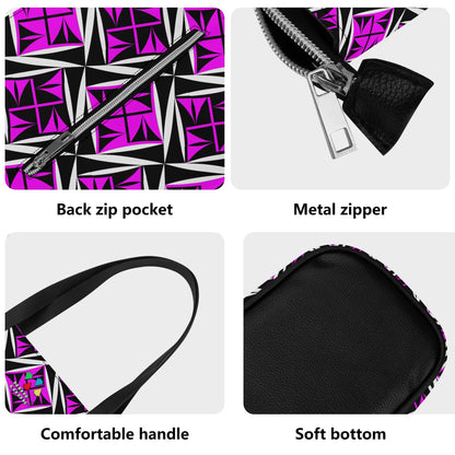 Sacred Winds in Pink Faux Leather Tote