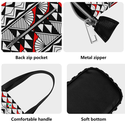 Sun and Rain in Red Faux Leather Tote