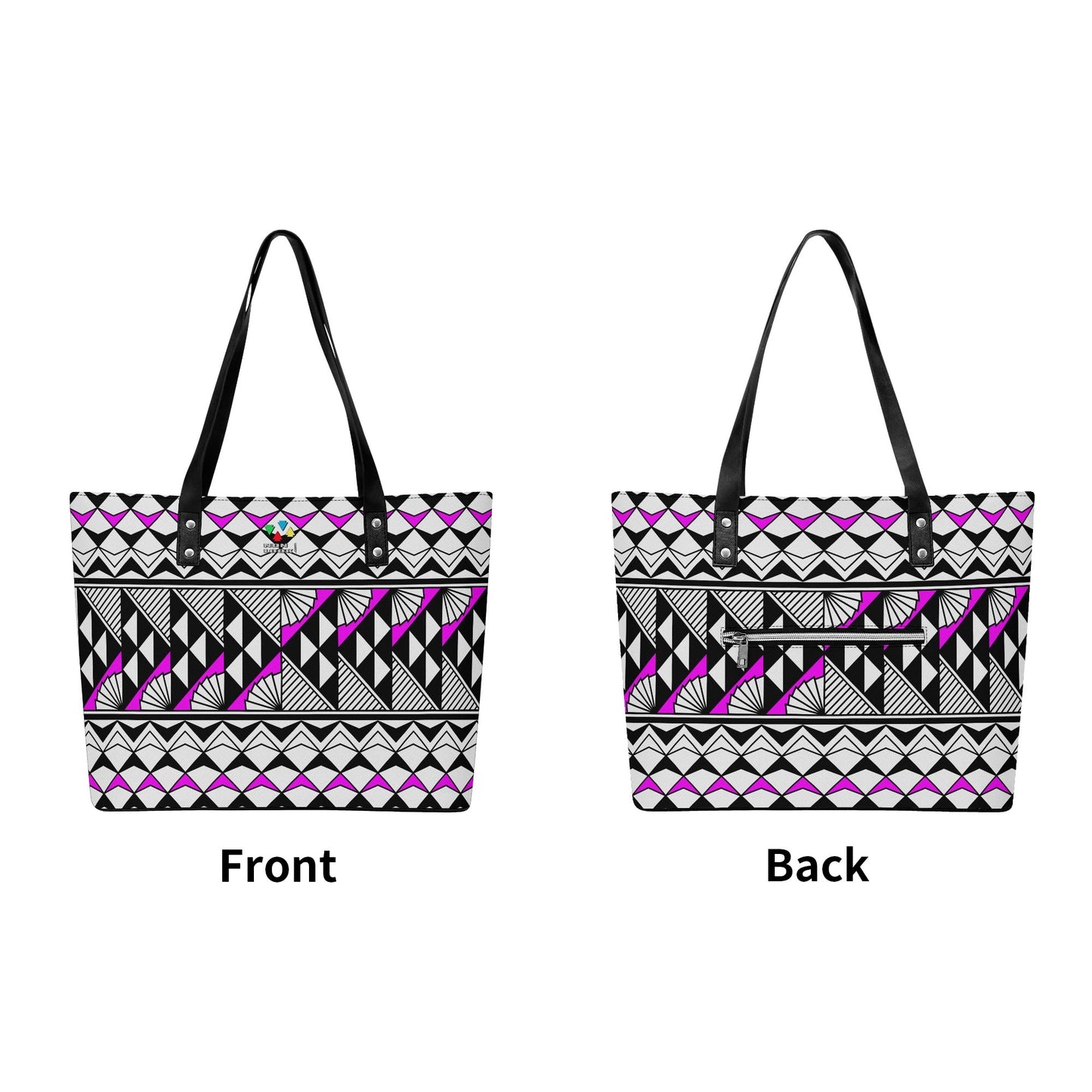 Sun and Rain in Pink Faux Leather Tote