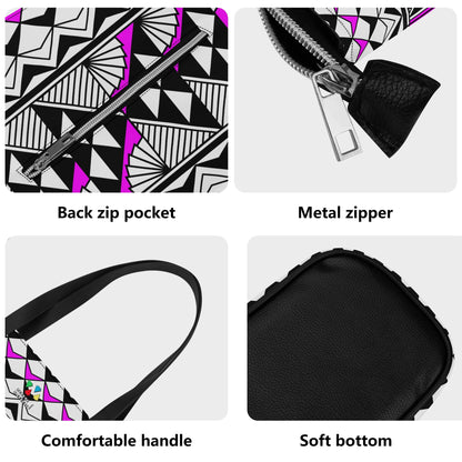 Sun and Rain in Pink Faux Leather Tote