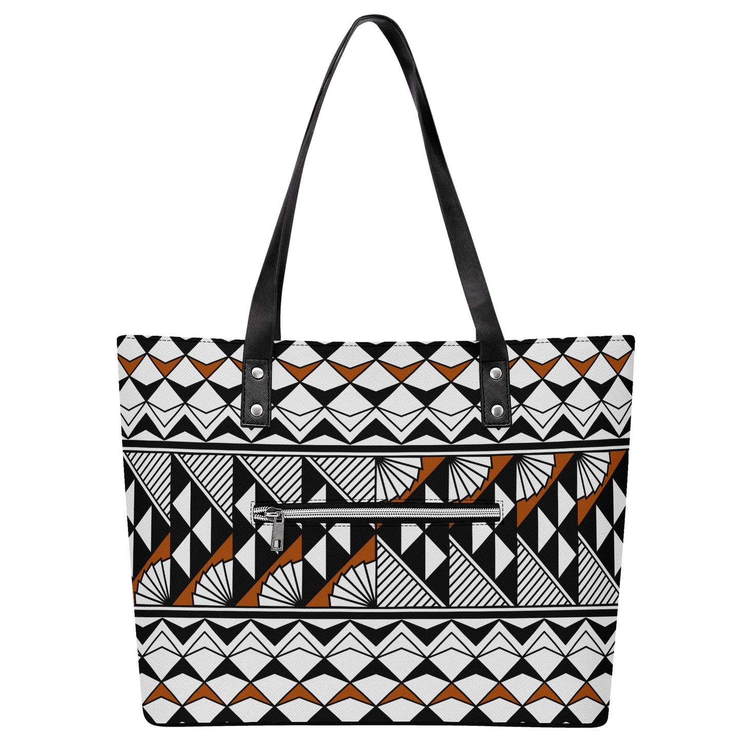 Sun and Rain in Rust Faux Leather Tote