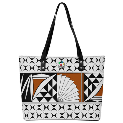 Southwest Sunrise in Rust Faux Leather Tote