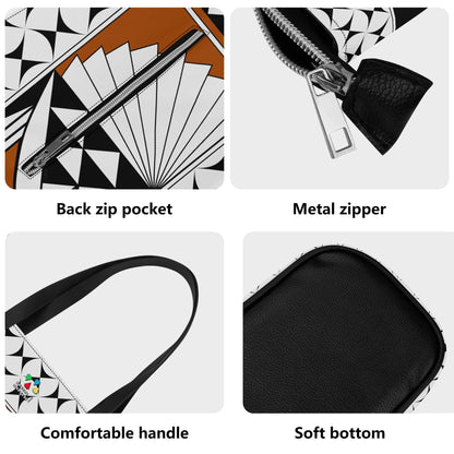 Southwest Sunrise in Rust Faux Leather Tote