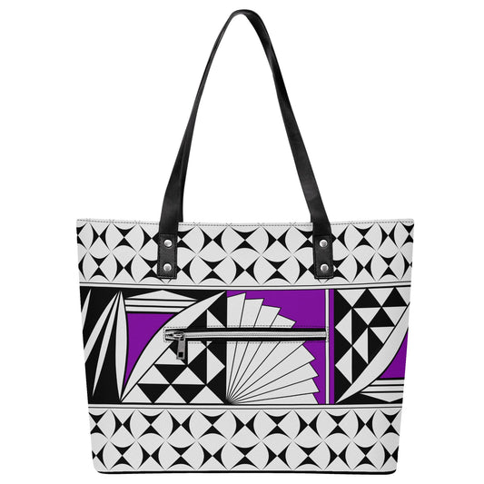 Southwest Sunrise in Red Faux Leather Tote