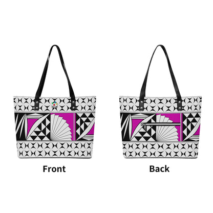 Southwest Sunrise in Pink Faux Leather Tote