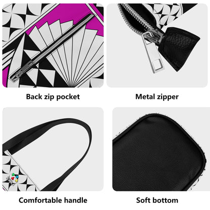 Southwest Sunrise in Pink Faux Leather Tote